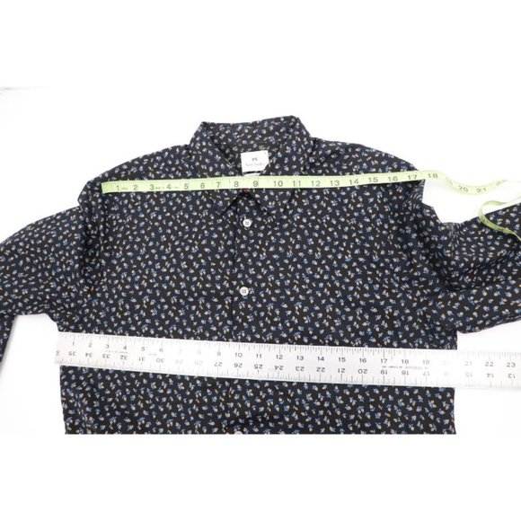 Paul Smith Navy Floral Casual Button Down Shirt - Picture 6 of 11